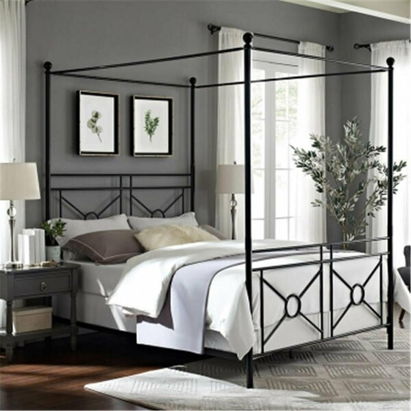 Templeton 83.5 x 61.75 x 84.25 in. Montgomery Canopy Bed Queen Size - Black TE3051521